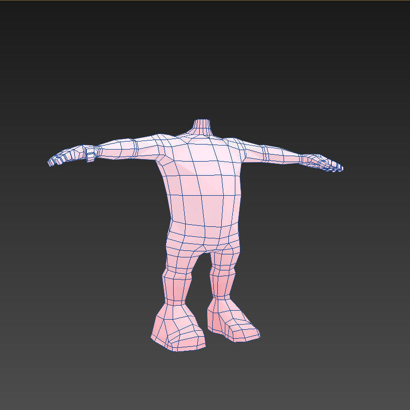 Cartoon Boy Low-poly 3D model_16