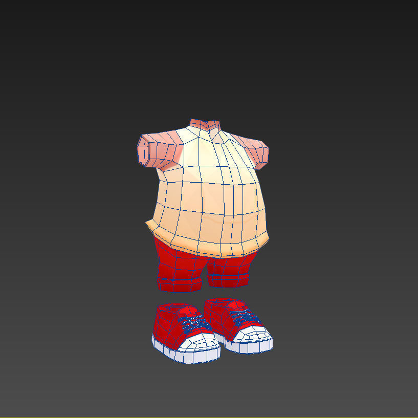 Cartoon Boy Low-poly 3D model_20