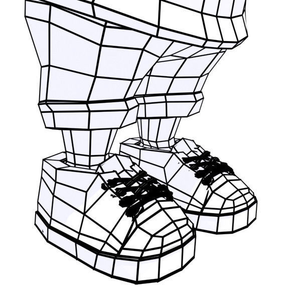 Cartoon Boy Low-poly 3D model_12