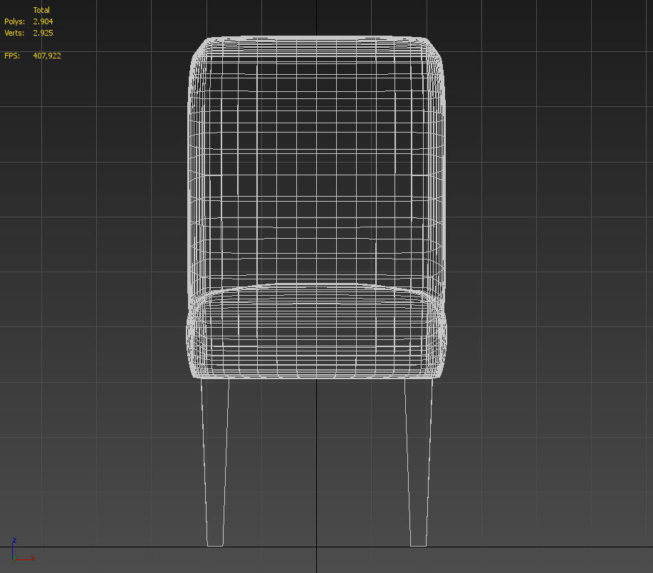 Padded dining room chair 3D model_13