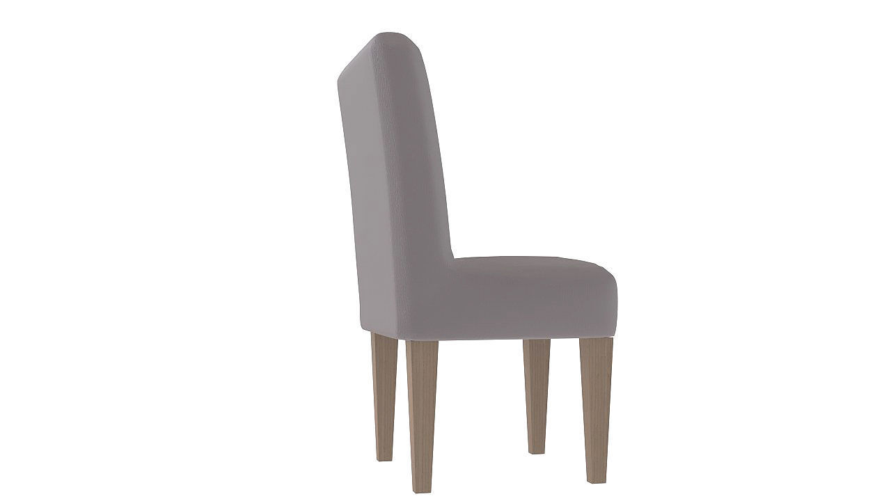 Padded dining room chair 3D model_4