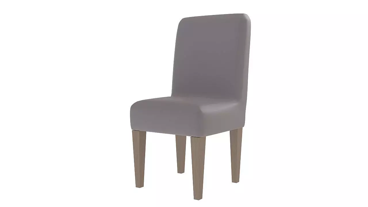 Padded dining room chair 3D model_0