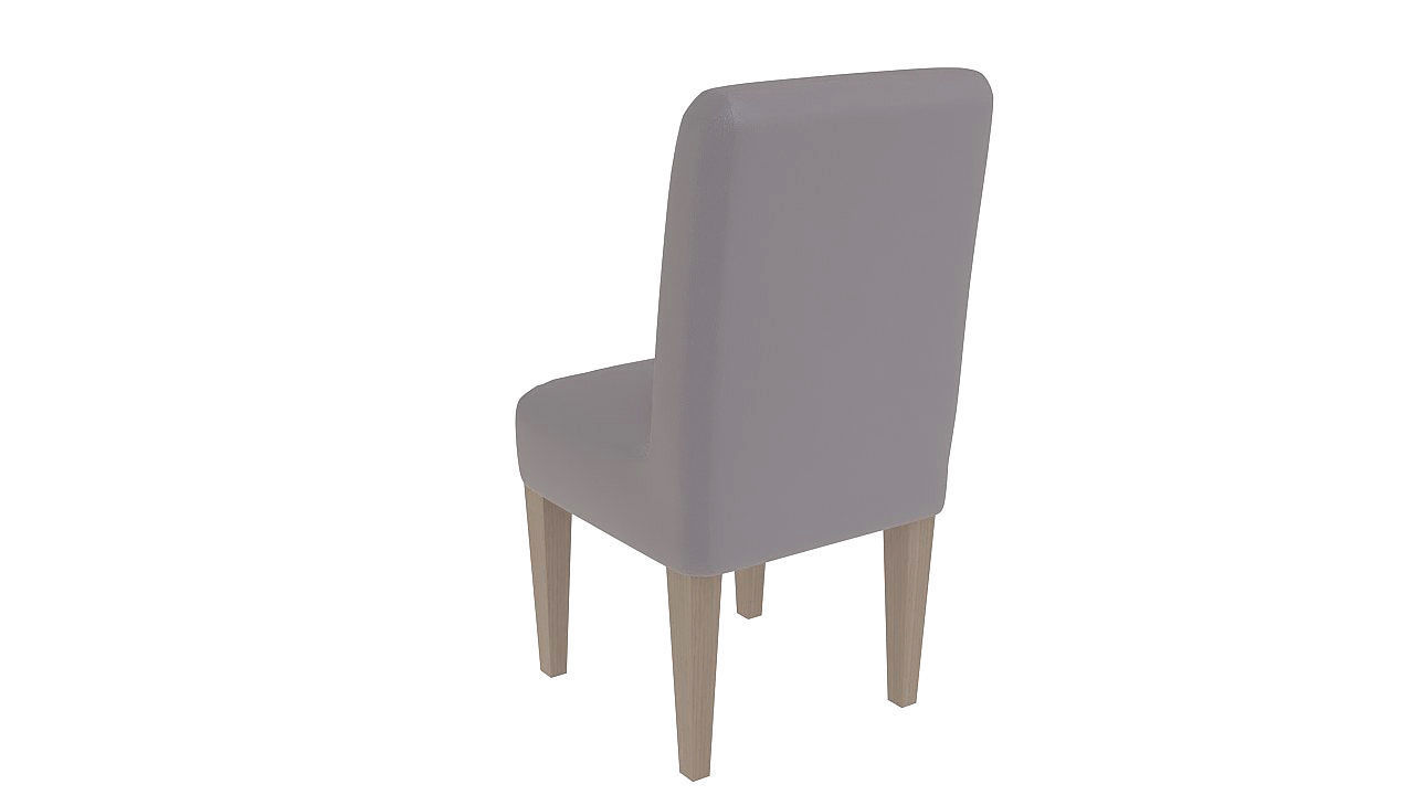 Padded dining room chair 3D model_5