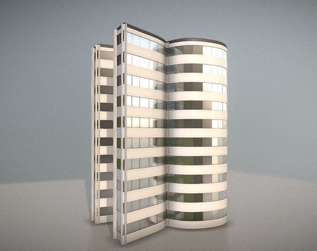 City Building Design-R1 Low-poly 3D model