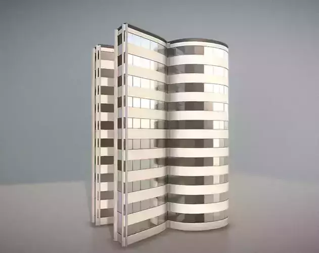City Building Design-R1 Low-poly 3D model
