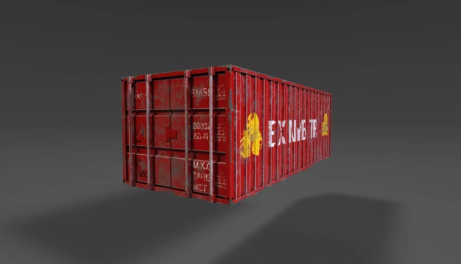 3D CARGO CONTAINER Low-poly 3D model_0