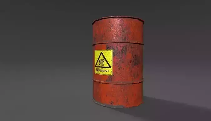 EXPLOSIVE BARREL 3D GAME READY