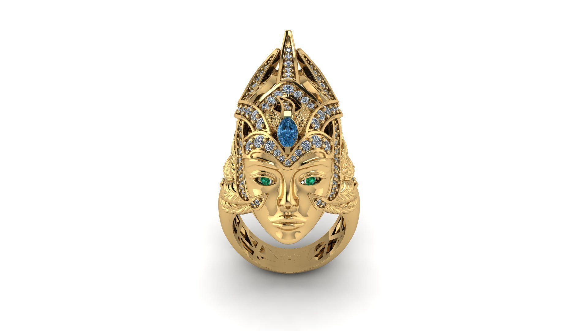 Cleopatra Rings 3D print model_1