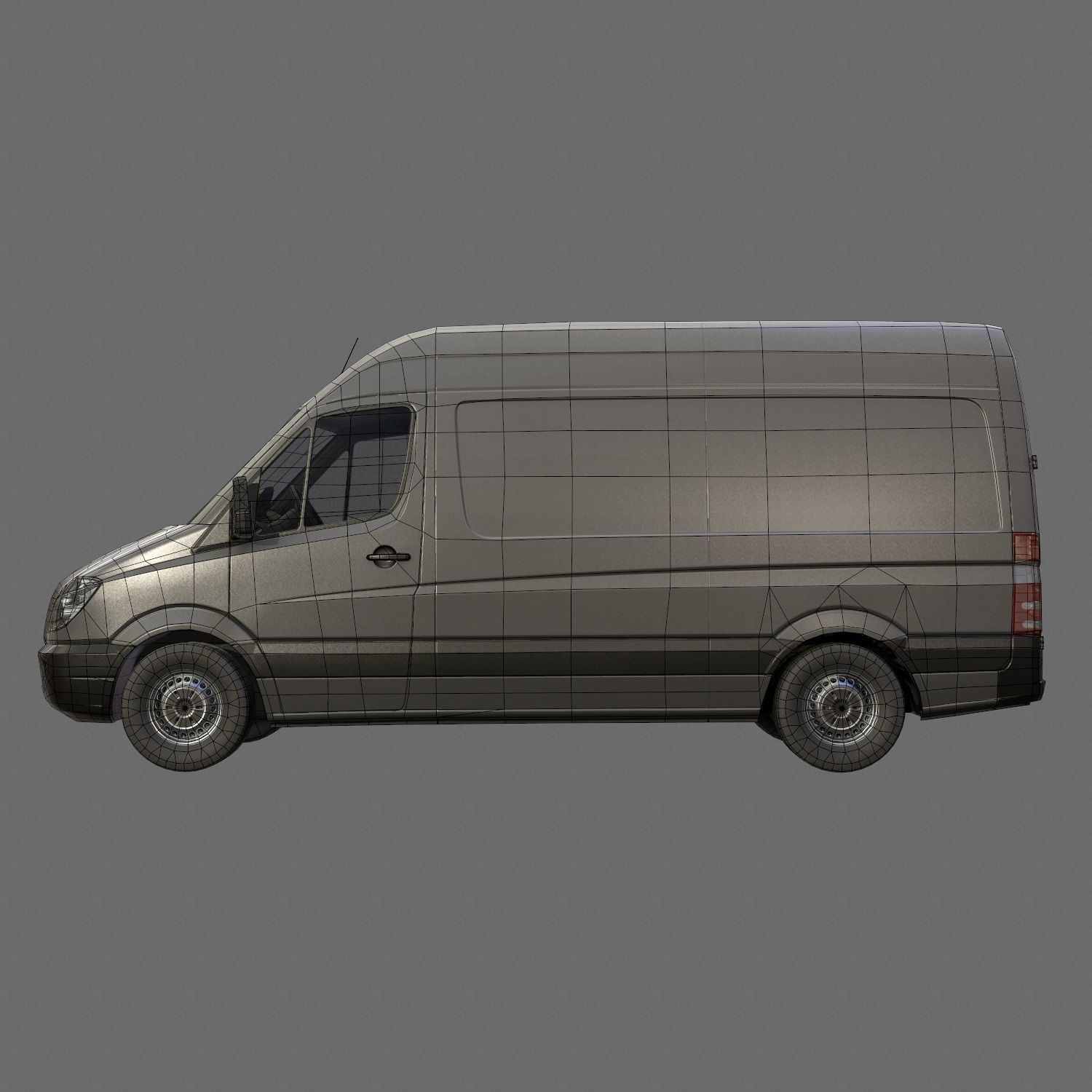 Delivery Van Low Poly Low-poly 3D model_12