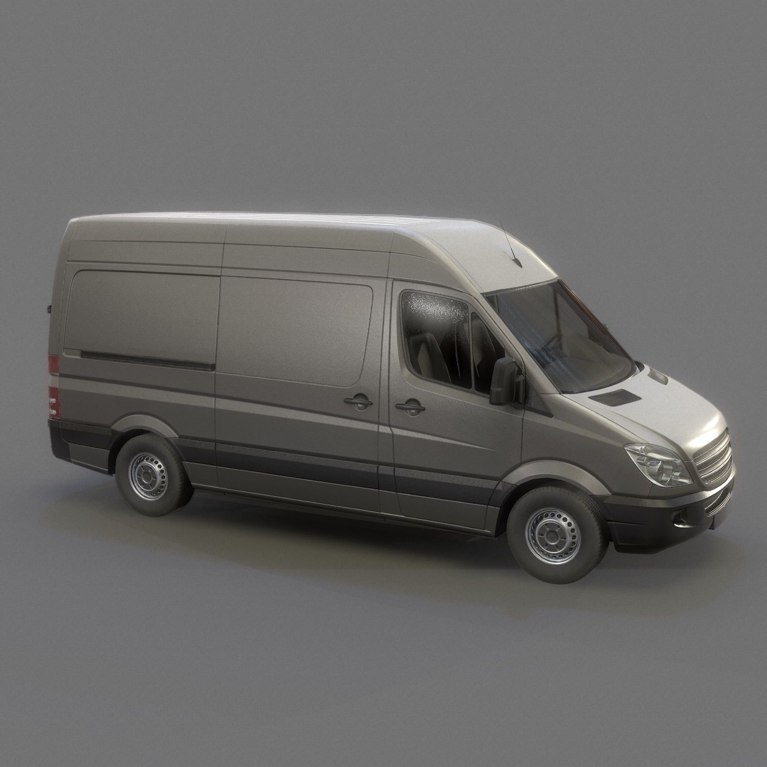 Delivery Van Low Poly Low-poly 3D model_4