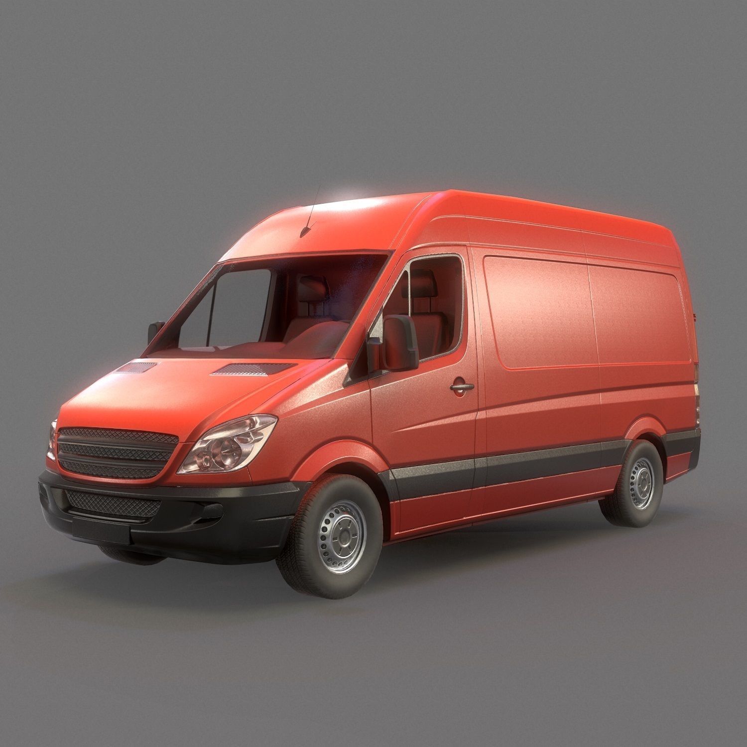 Delivery Van Low Poly Low-poly 3D model_17