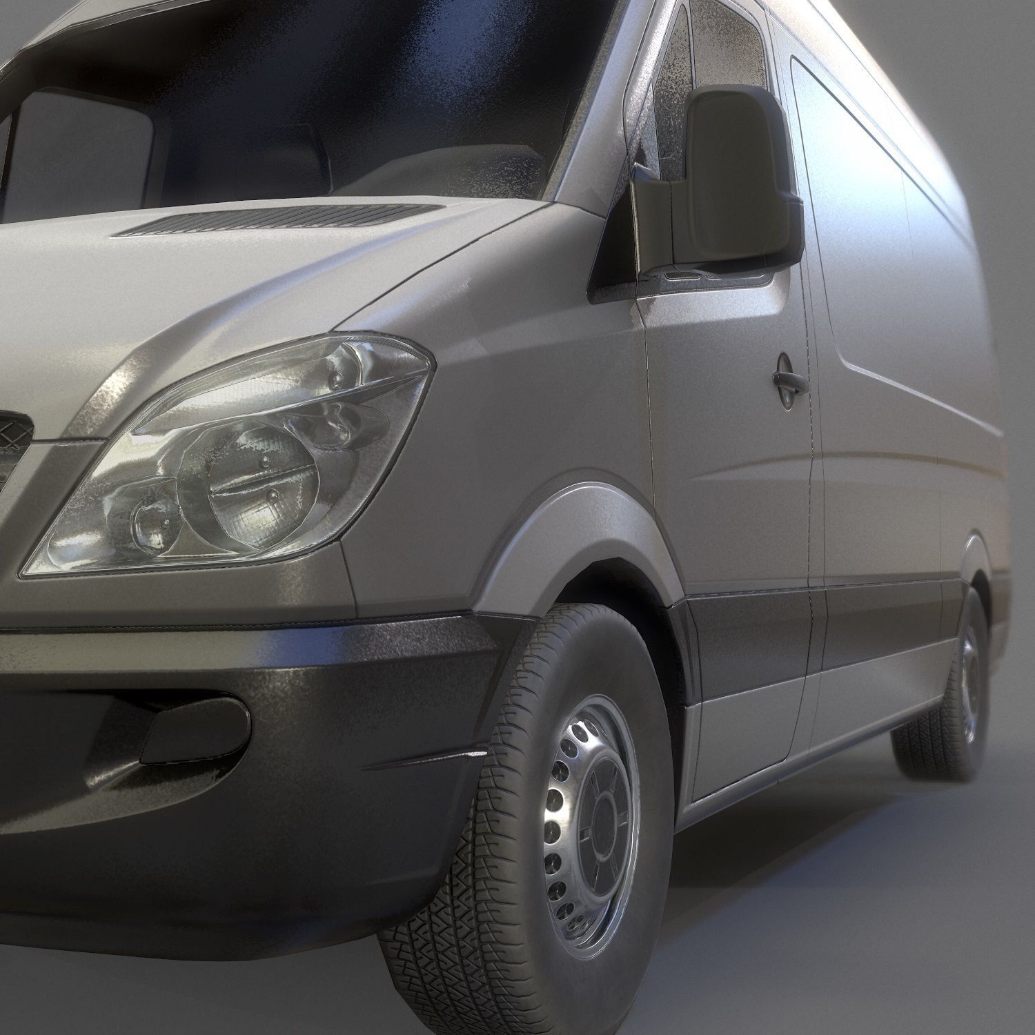 Delivery Van Low Poly Low-poly 3D model_9