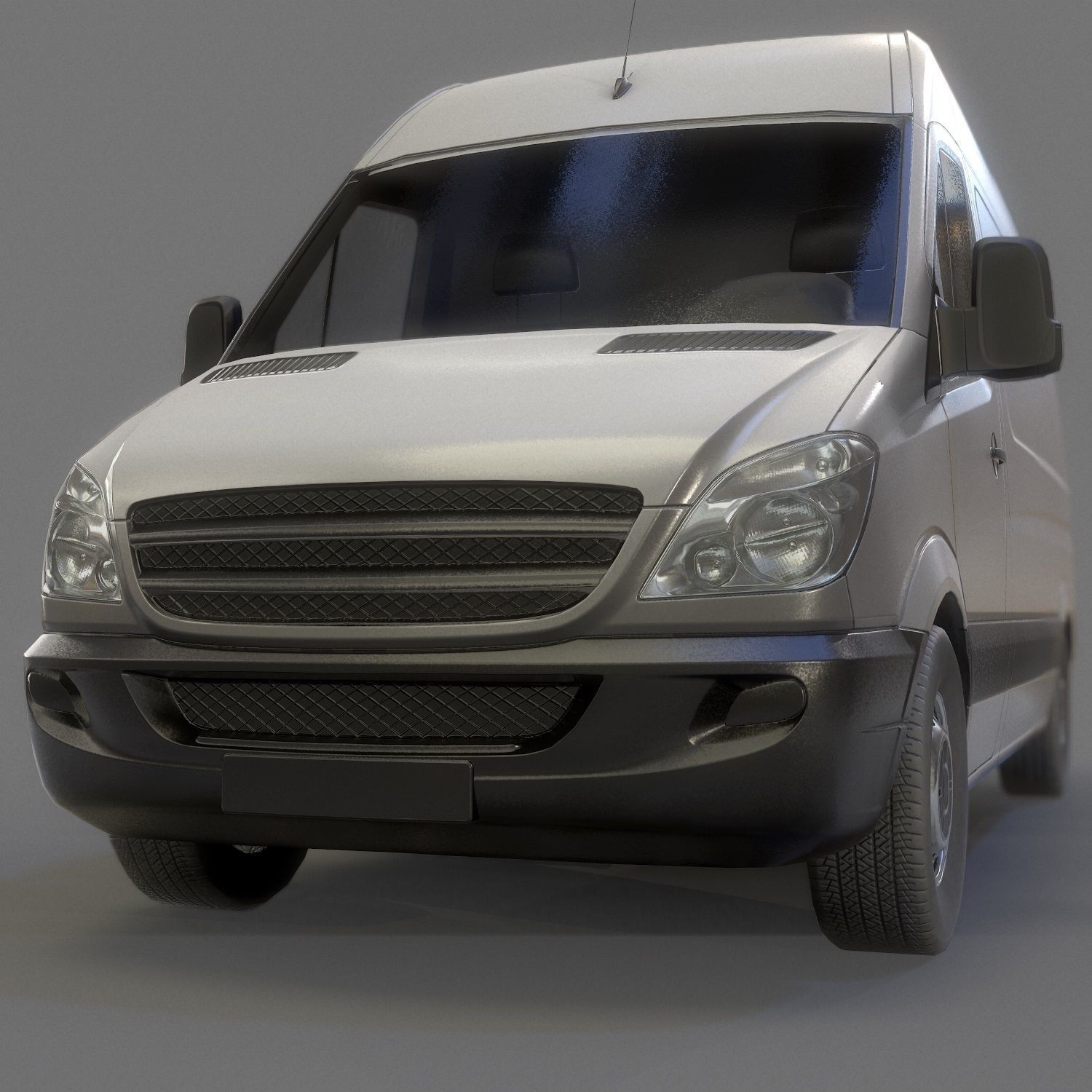 Delivery Van Low Poly Low-poly 3D model_10
