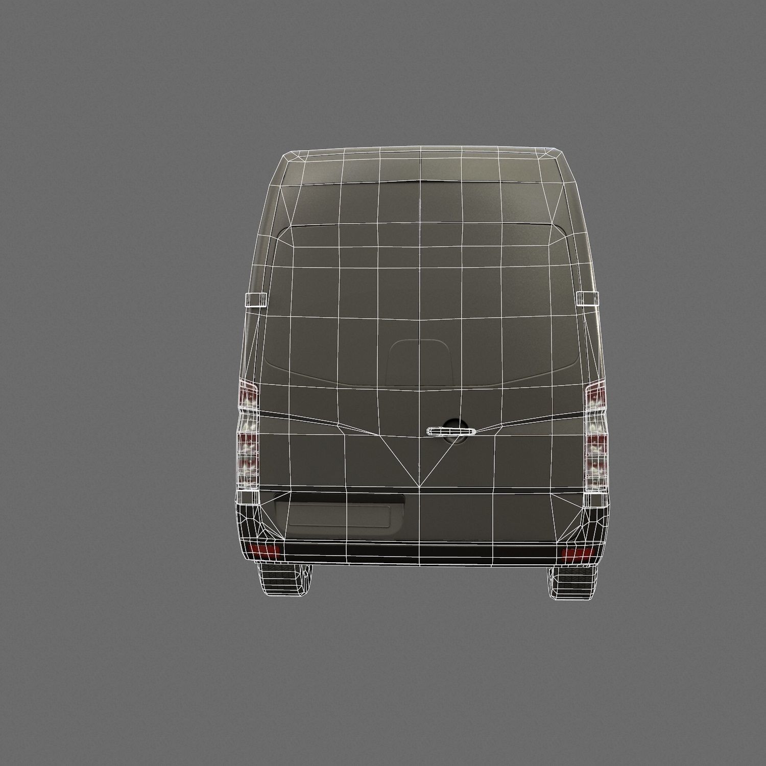 Delivery Van Low Poly Low-poly 3D model_20