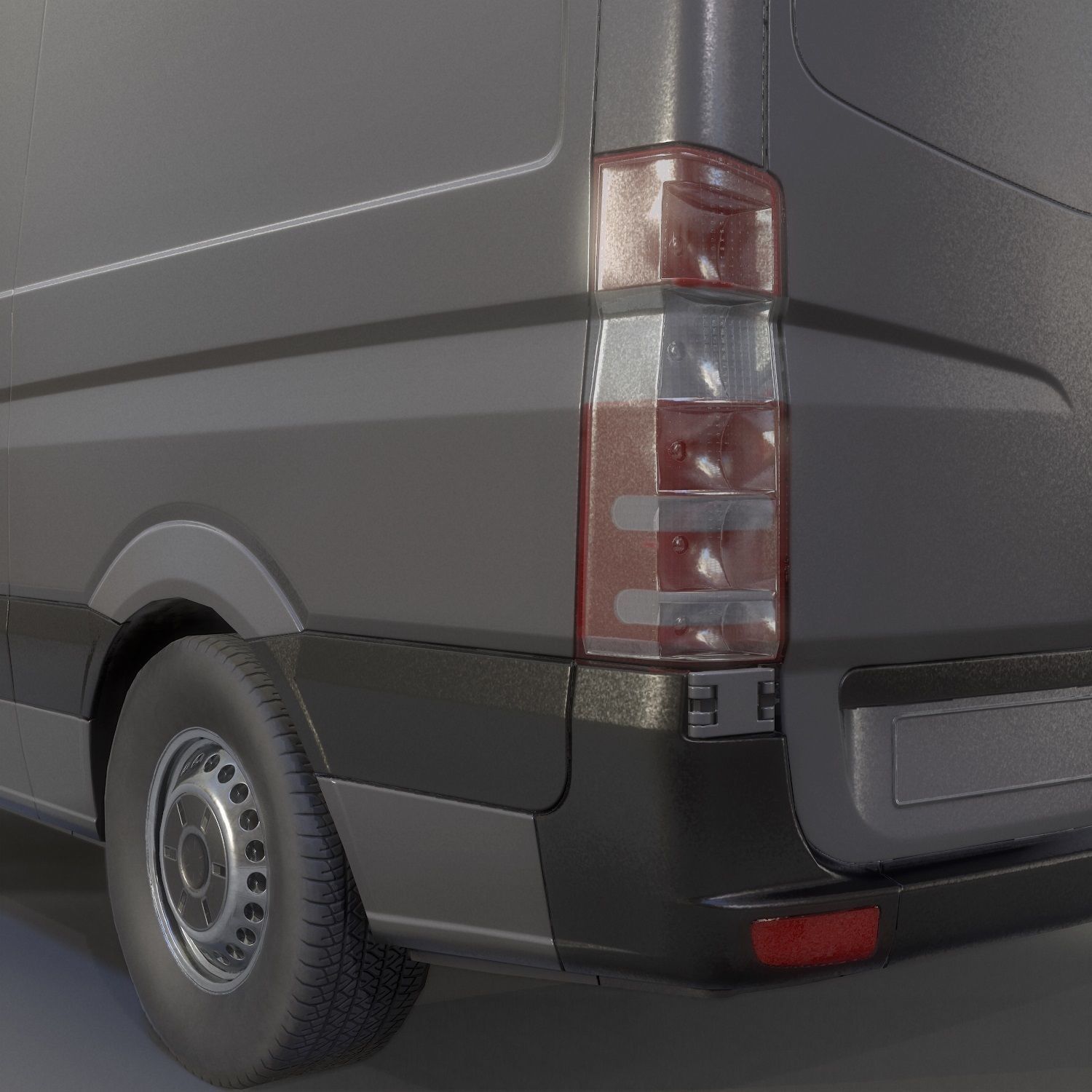 Delivery Van Low Poly Low-poly 3D model_7