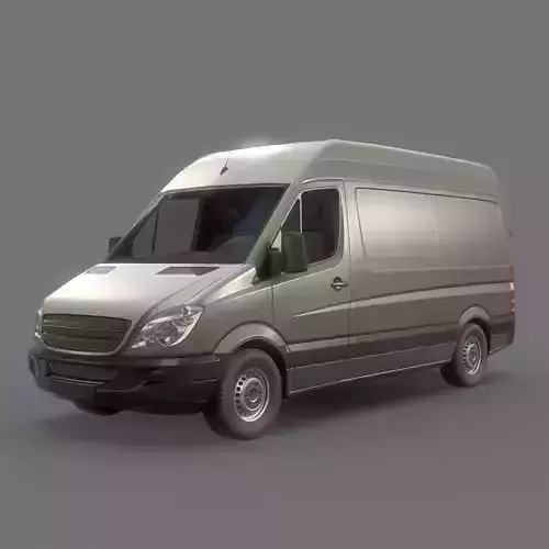 Delivery Van Low Poly Low-poly 3D model