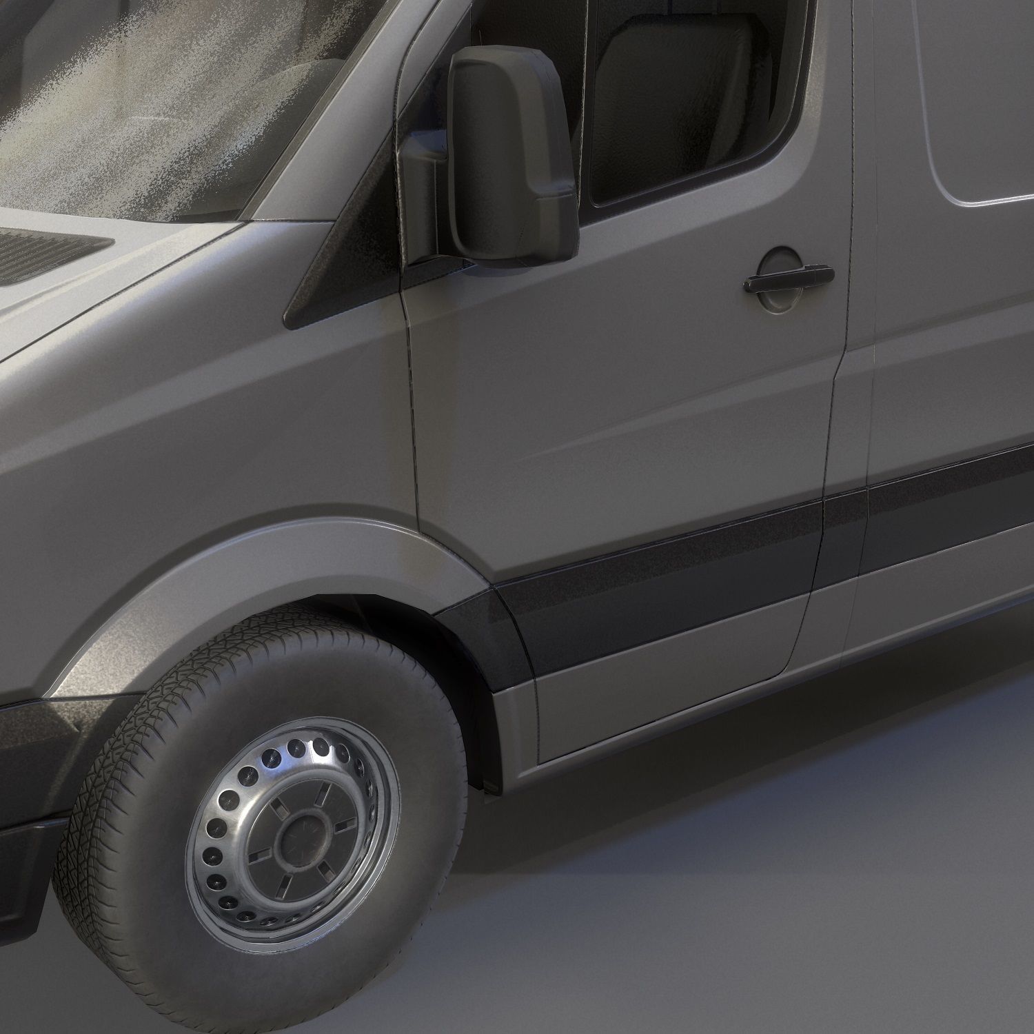 Delivery Van Low Poly Low-poly 3D model_8