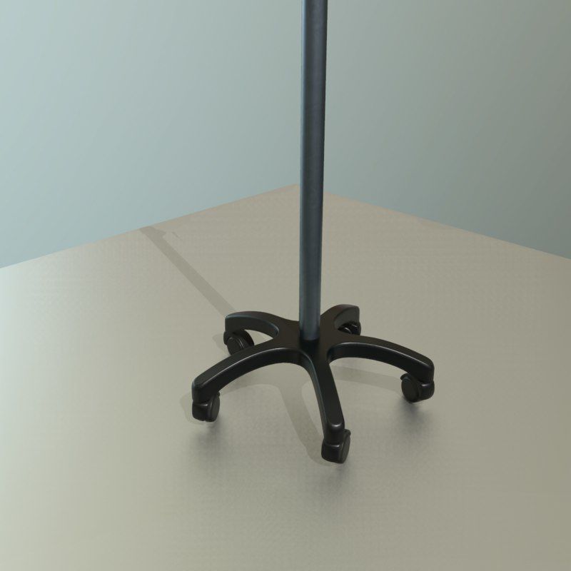 iv pole with bloodbag Low-poly 3D model_8