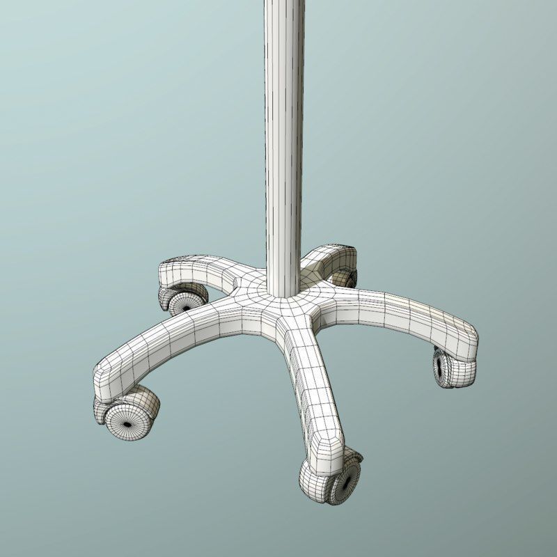 iv pole with bloodbag Low-poly 3D model_14