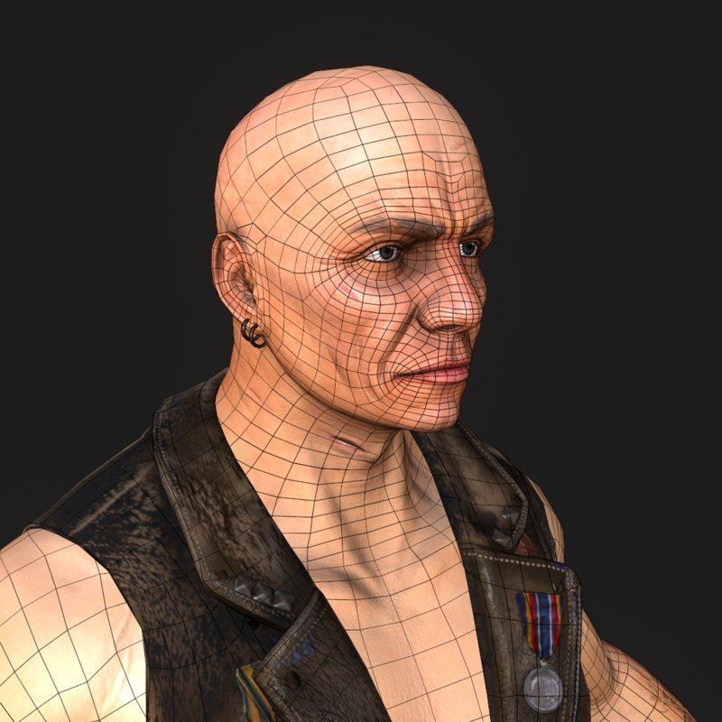 Low Poly Male Character Low-poly 3D model_4