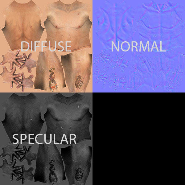 Low Poly Male Character Low-poly 3D model_6