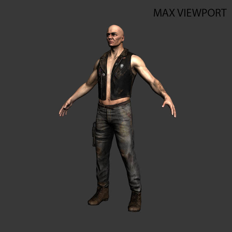 Low Poly Male Character Low-poly 3D model_26