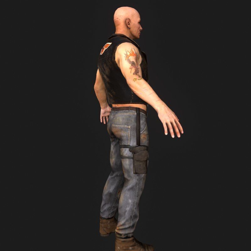 Low Poly Male Character Low-poly 3D model_25