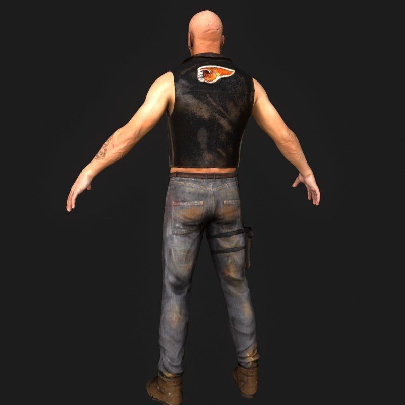 Low Poly Male Character Low-poly 3D model_24
