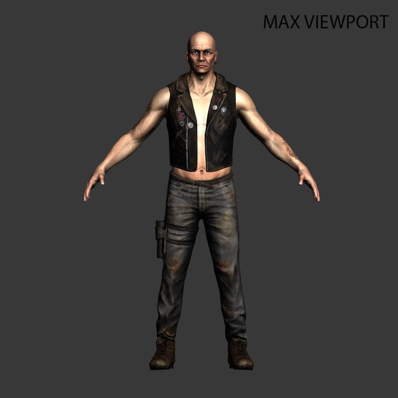 Low Poly Male Character Low-poly 3D model_10