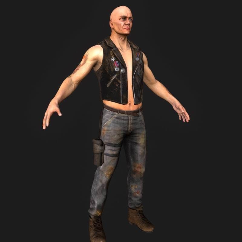 Low Poly Male Character Low-poly 3D model_22