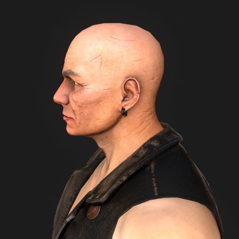 Low Poly Male Character Low-poly 3D model_14