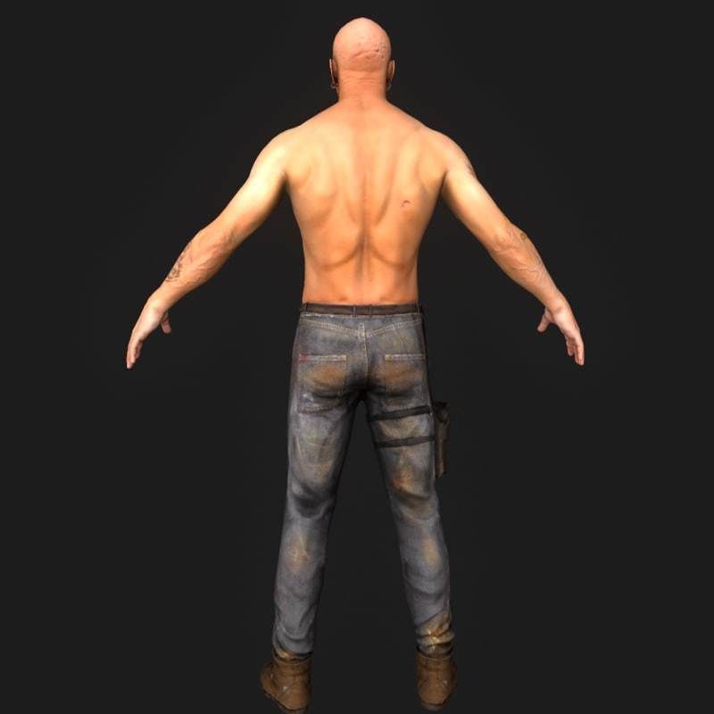 Low Poly Male Character Low-poly 3D model_17