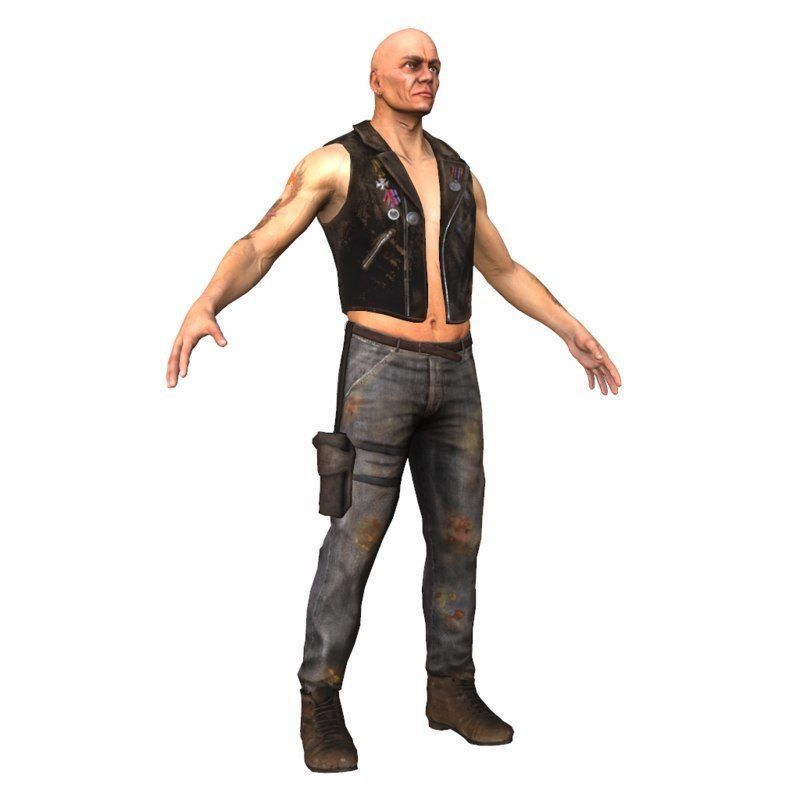 Low Poly Male Character Low-poly 3D model_1