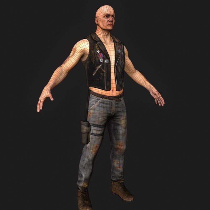 Low Poly Male Character Low-poly 3D model_11