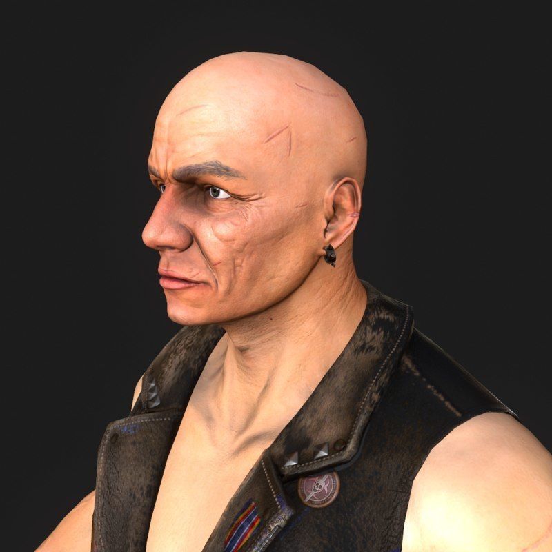 Low Poly Male Character Low-poly 3D model_13