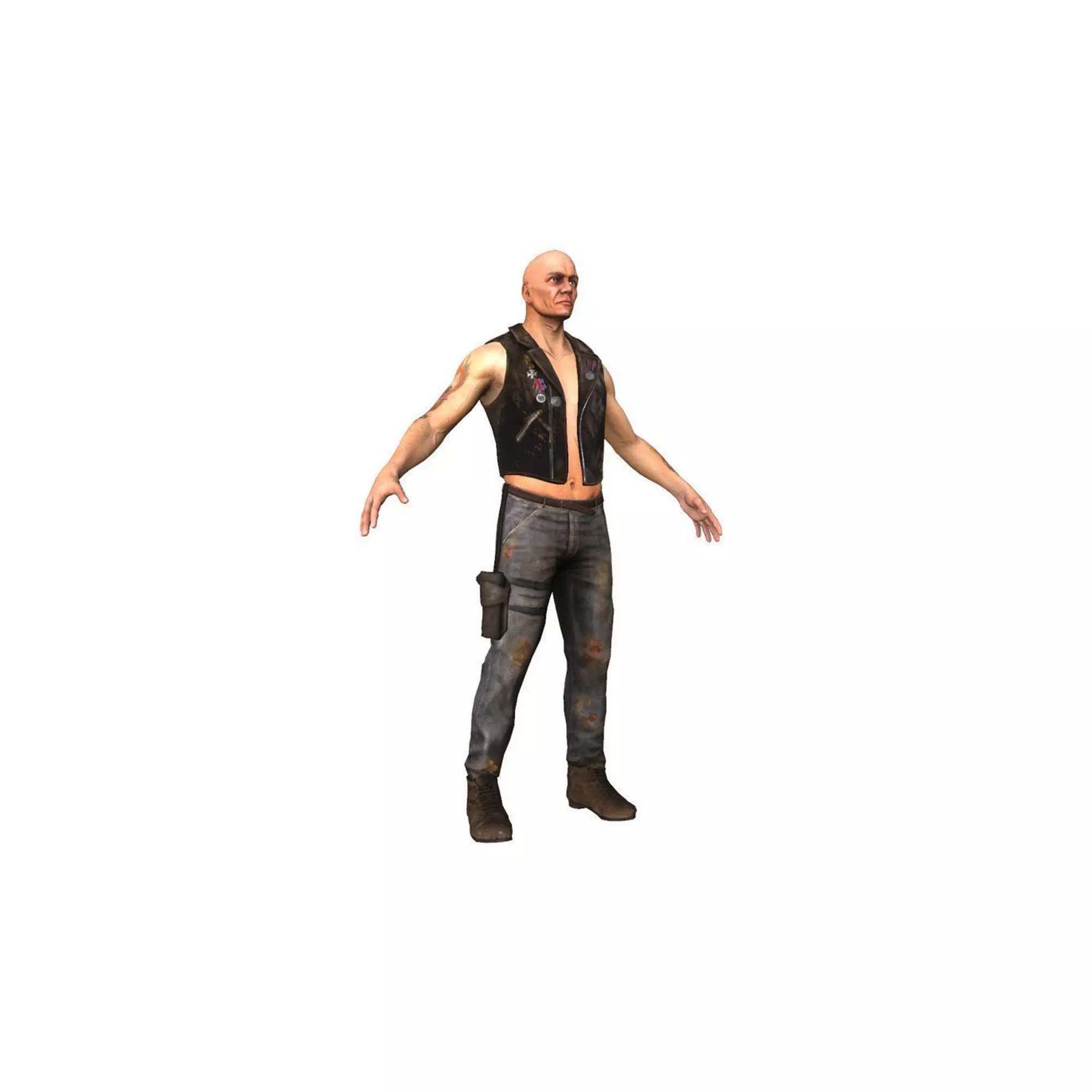 Low Poly Male Character Low-poly 3D model_0