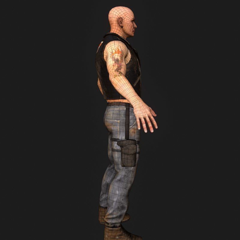 Low Poly Male Character Low-poly 3D model_18