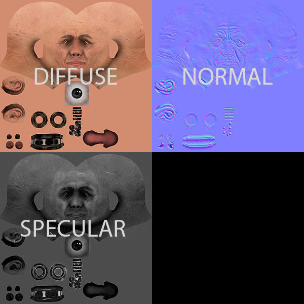 Low Poly Male Character Low-poly 3D model_9