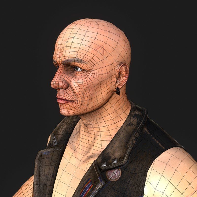 Low Poly Male Character Low-poly 3D model_21