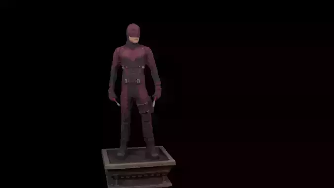 Marvel Daredevil low poly model Low-poly 3D model