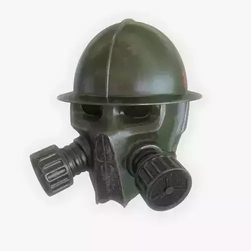 Helmet gas mask Low-poly 3D model