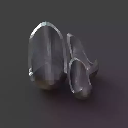 ABSTRACT three metal bowls Free 3D print model