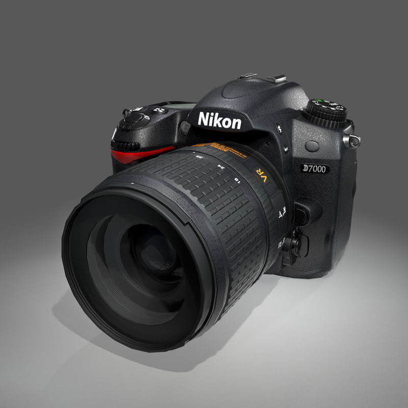 Nikon D7000 Low Poly  Low-poly 3D model_1