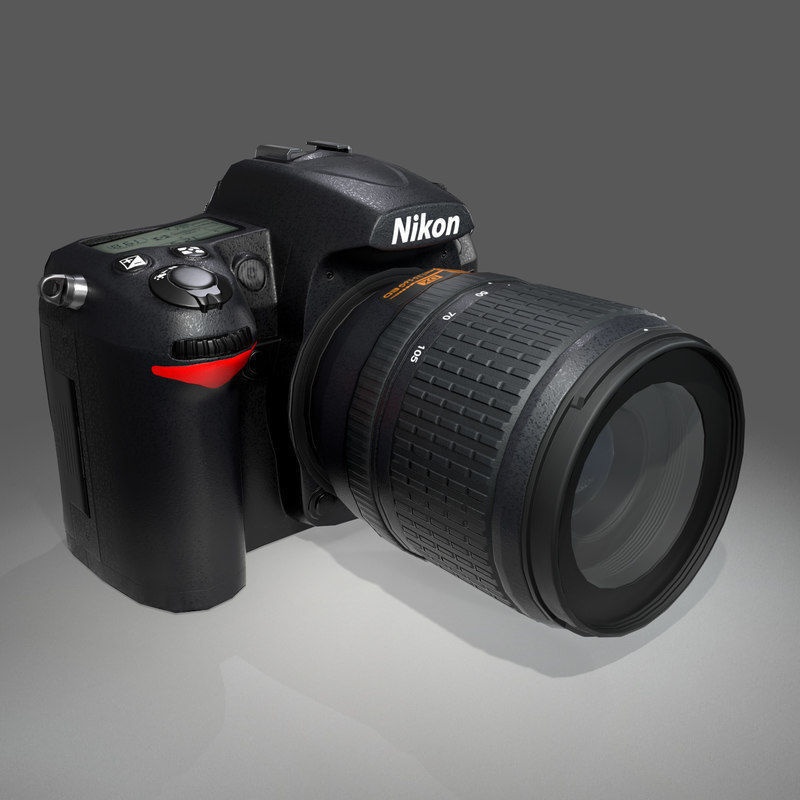 Nikon D7000 Low Poly  Low-poly 3D model_23