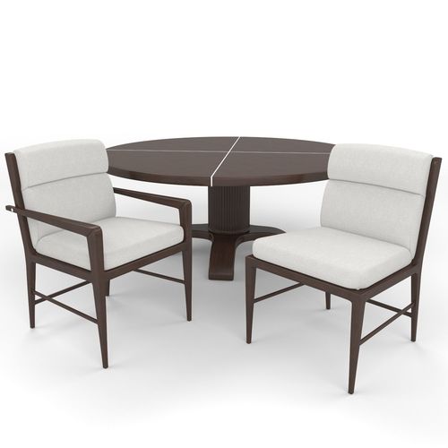 Luca chair and table 3D model 2