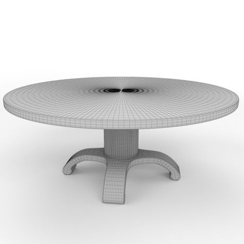 Luca chair and table 3D model 6