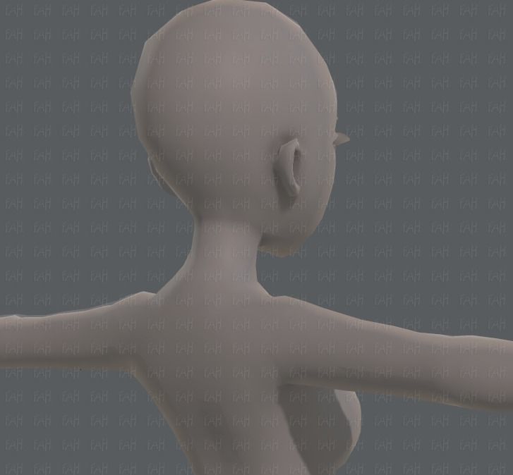 Base mesh woman 09 Low-poly 3D model_20