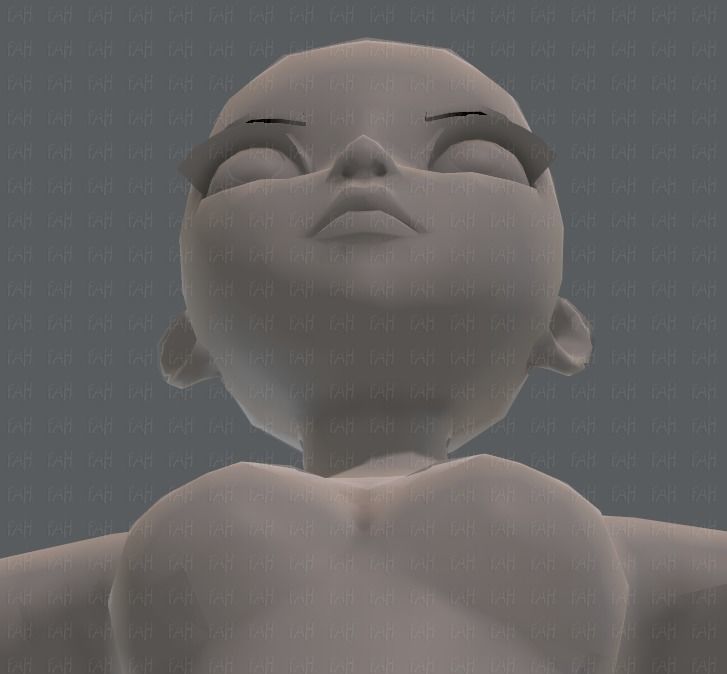 Base mesh woman 09 Low-poly 3D model_39