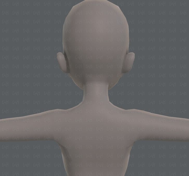 Base mesh woman 09 Low-poly 3D model_21
