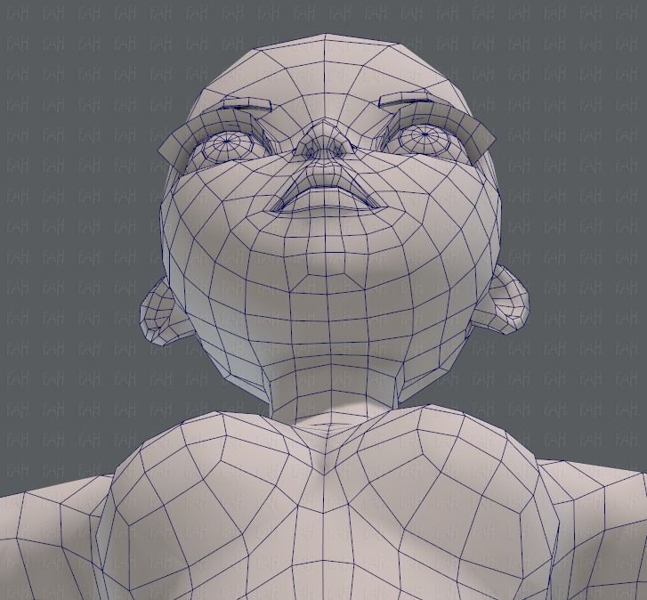 Base mesh woman 09 Low-poly 3D model_40